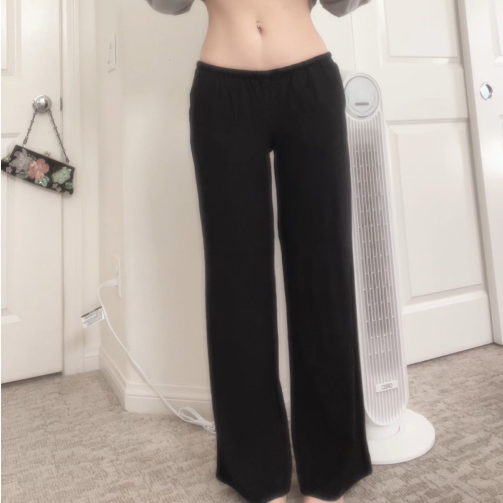 H&M Linen Blend Black Pants